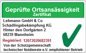 Kammerjäger Mannheim, Desinfektion Mannheim,