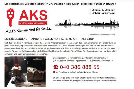 Schlüsselnotdienst Hamburg 040 38688855