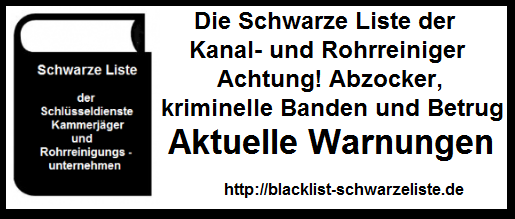 Rohrreinigung Karlsruhe - Schwarze Liste